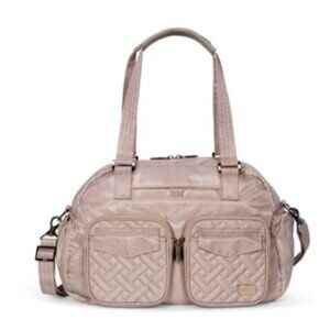 Lug Jumper Carry-All Tote in Sand Taupe - Secure Zip Pocket Women's Travel Bag